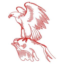 Redwork American Eagle 01(Lg) machine embroidery designs