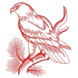 Redwork American Eagle 02(Md) machine embroidery designs