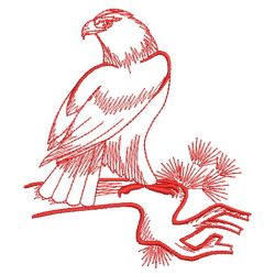 Redwork American Eagle 03(Lg) machine embroidery designs