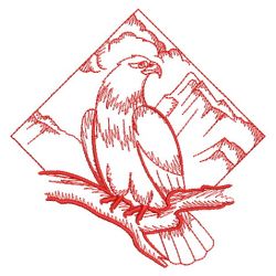 Redwork American Eagle 04(Md) machine embroidery designs