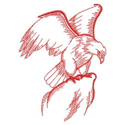 Redwork American Eagle 05(Md) machine embroidery designs