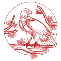 Redwork American Eagle 08(Md) machine embroidery designs