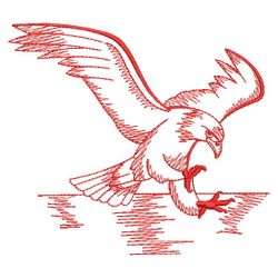 Redwork American Eagle 10(Sm) machine embroidery designs