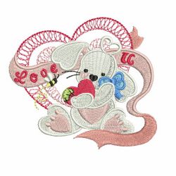 Cute Valentine Animals 06 machine embroidery designs