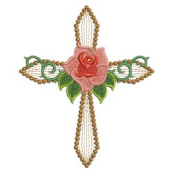 Flower Crosses 07(Lg) machine embroidery designs