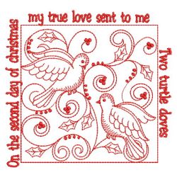 Redwork Twelve Days 1 02(Lg) machine embroidery designs