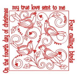 Redwork Twelve Days 1 04(Sm) machine embroidery designs