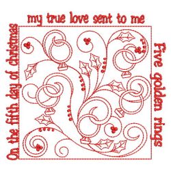 Redwork Twelve Days 1 05(Lg) machine embroidery designs