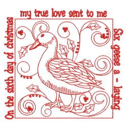 Redwork Twelve Days 1 06(Sm) machine embroidery designs