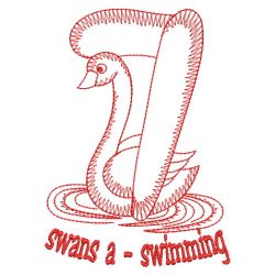 Redwork Twelve Days 2 07(Sm) machine embroidery designs