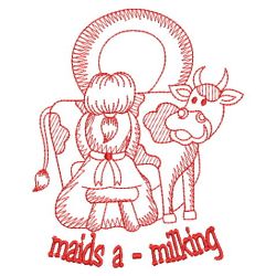 Redwork Twelve Days 2 08(Lg) machine embroidery designs