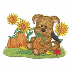 Cute Autumn Animals 01 machine embroidery designs