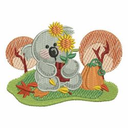 Cute Autumn Animals 07 machine embroidery designs