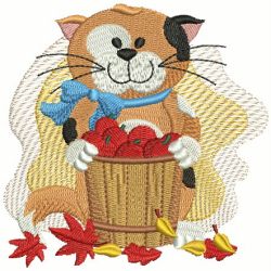 Cute Autumn Animals 08 machine embroidery designs