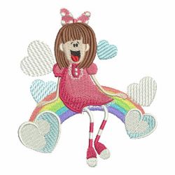 Valentine Rainbow Girls machine embroidery designs