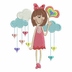 Valentine Rainbow Girls 03 machine embroidery designs