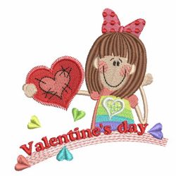 Valentine Rainbow Girls 04 machine embroidery designs