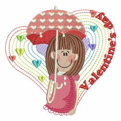 Valentine Rainbow Girls 05 machine embroidery designs