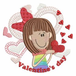 Valentine Rainbow Girls 08 machine embroidery designs