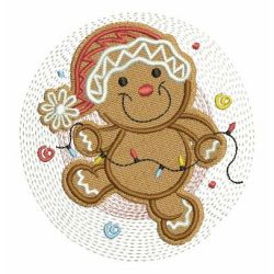 Cute Gingerbread Man 04 machine embroidery designs