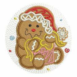 Cute Gingerbread Man 07 machine embroidery designs