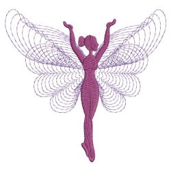 Rippled Fairy Silhouettes 02(Md) machine embroidery designs