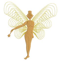 Rippled Fairy Silhouettes 05(Md) machine embroidery designs