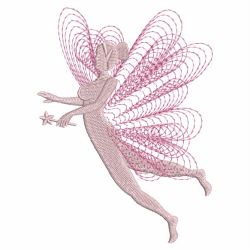 Rippled Fairy Silhouettes 07(Lg) machine embroidery designs