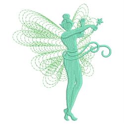 Rippled Fairy Silhouettes 08(Lg) machine embroidery designs