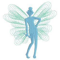 Rippled Fairy Silhouettes 09(Lg) machine embroidery designs