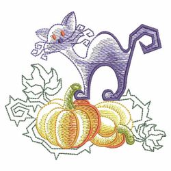 Sketched Happy Halloween 07(Lg) machine embroidery designs