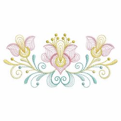 Rippled Folk Flowers(Lg) machine embroidery designs