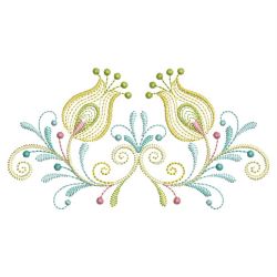 Rippled Folk Flowers 03(Lg) machine embroidery designs