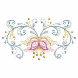 Rippled Folk Flowers 04(Lg) machine embroidery designs