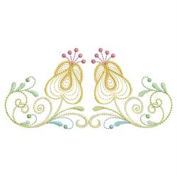 Rippled Folk Flowers 08(Lg) machine embroidery designs