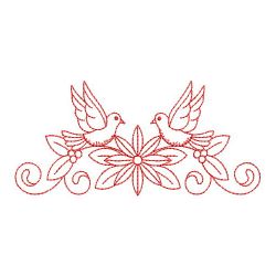 Redwork Christmas Dove(Md) machine embroidery designs