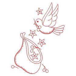 Redwork Christmas Dove 04(Lg) machine embroidery designs