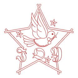 Redwork Christmas Dove 11(Sm)