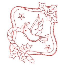 Redwork Christmas Dove 12(Sm) machine embroidery designs