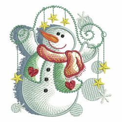 Sketched Snowman 04 machine embroidery designs