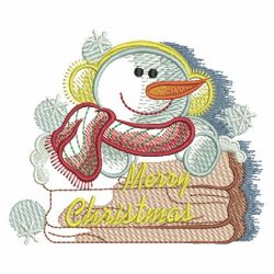 Sketched Snowman 06 machine embroidery designs