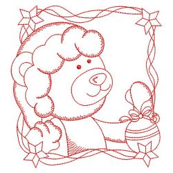 Redwork Christmas Teddy Bear 01(Lg) machine embroidery designs