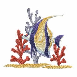 Watercolor Tropical Fish 01 machine embroidery designs