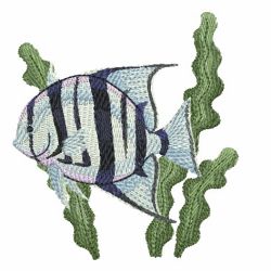 Watercolor Tropical Fish 06 machine embroidery designs