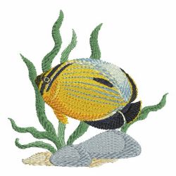 Watercolor Tropical Fish 10 machine embroidery designs