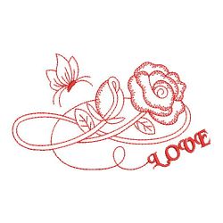 Redwork Rose 4 08(Md) machine embroidery designs