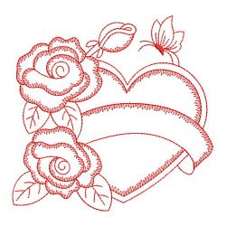 Redwork Rose 4 09(Lg) machine embroidery designs