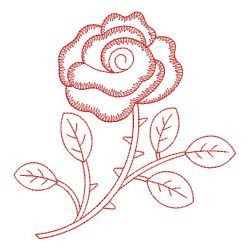 Redwork Rose 4 10(Sm)