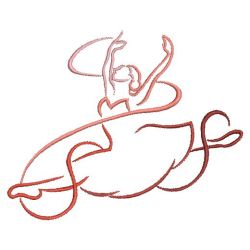 Dancer Outline 03(Md) machine embroidery designs