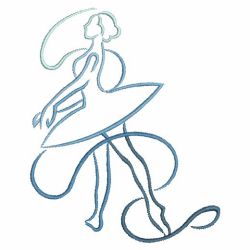 Dancer Outline 06(Md) machine embroidery designs